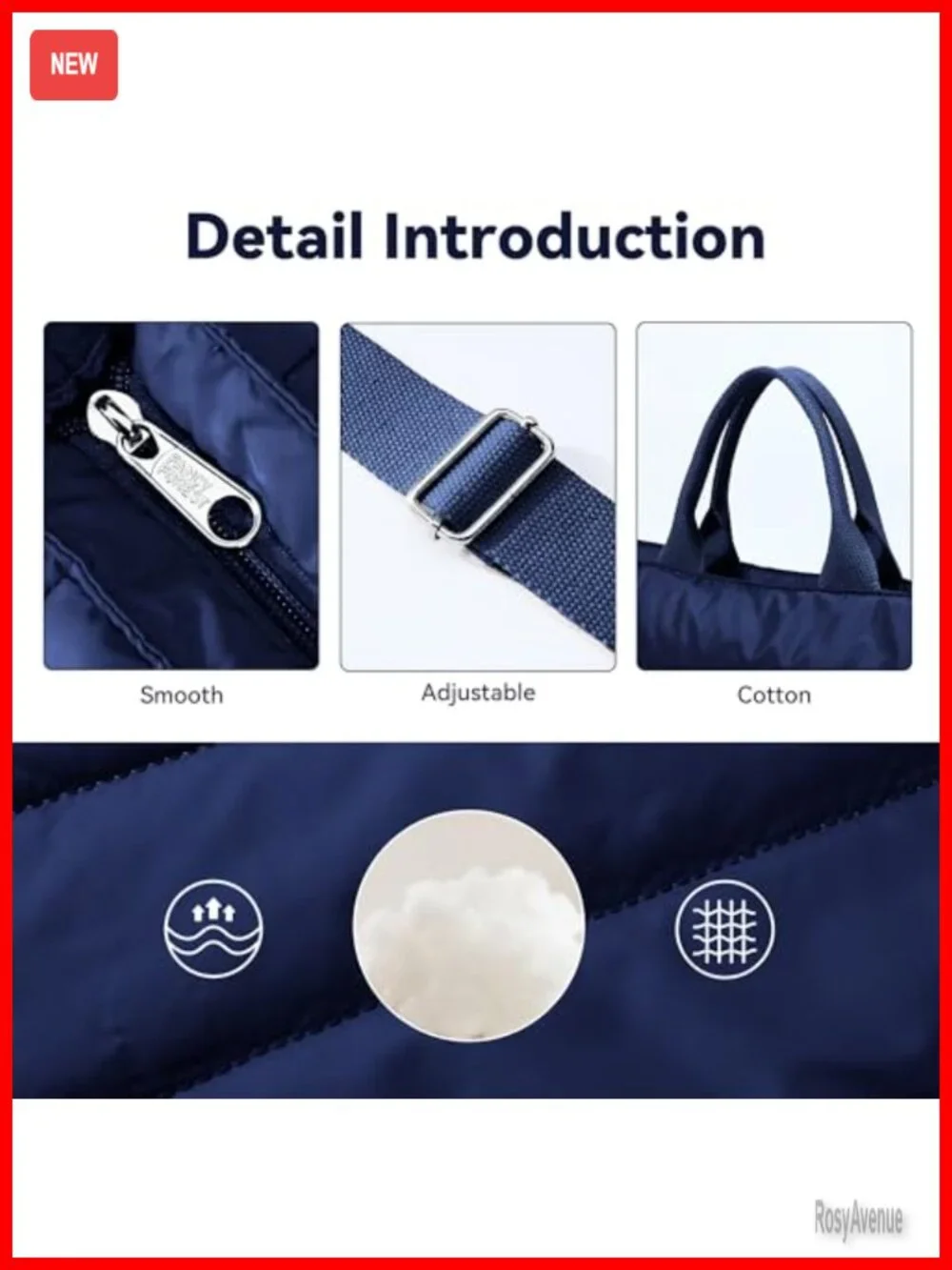 Quilted Nylon Tote Bag Puffer Hobo Laptop Bag Crossbody Zipper Shoulder Bag
